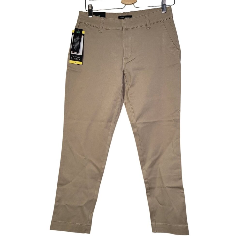 Banana Republic Women's Cropped Chino Pants Beige Size 6